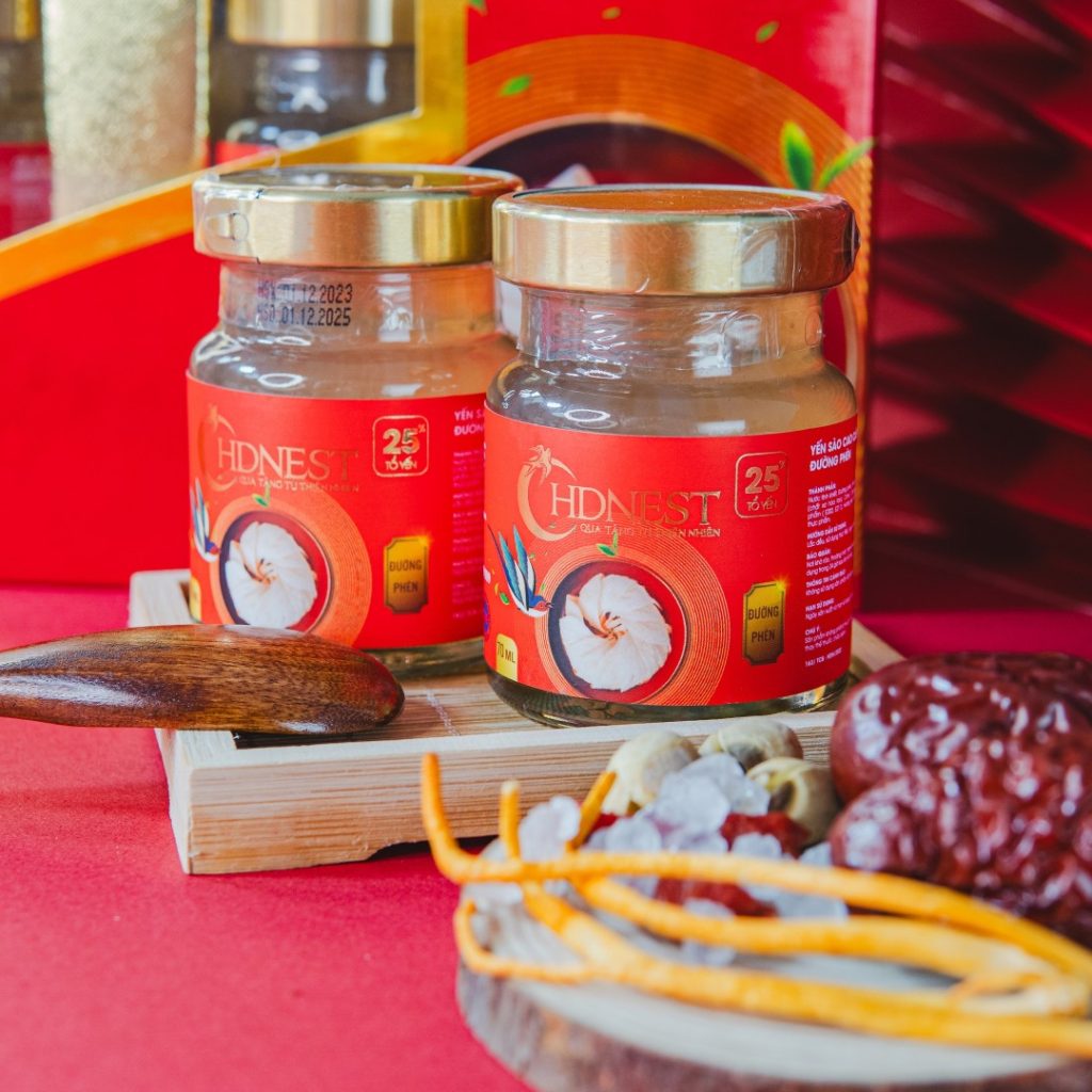 Yến HDNEST Đường Phèn 25% hộp (6x70ml)